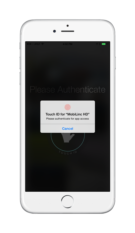 Touch ID on iPhone